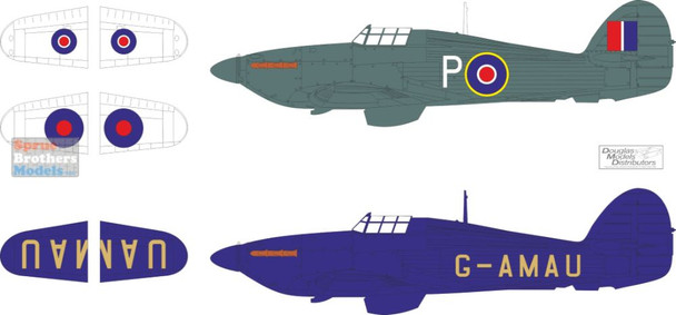 EDUJX343 1:32 Eduard Mask - Sea Hurricane Mk.IIc Markings & National Insignia (REV kit)