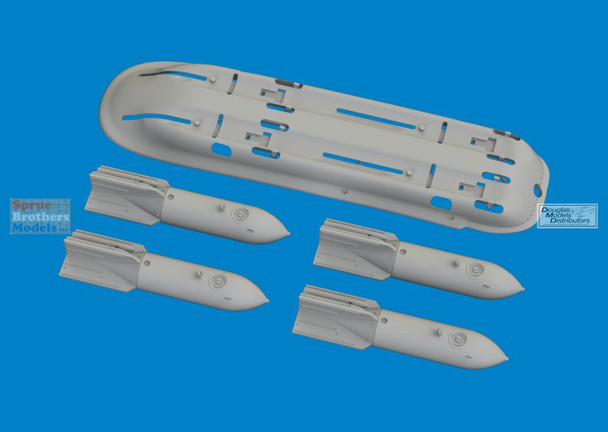 EDU6481152 1:48 Eduard Brassin - S-199 4xETC 50 Rack with Bombs (EDU kit)