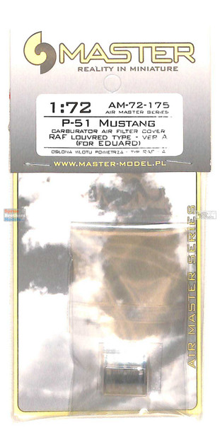 MASAM72175 1:72 Master Model P-51 Mustang Carburetor Air Filter Cover RAF Louvered Type A (EDU kit)