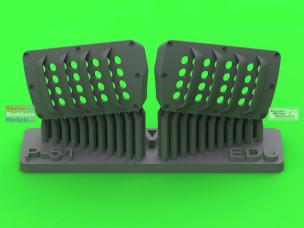 MASAM48187 1:48 Master Model - P-51 Mustang Carburetor Air Filter Cover RAF Louvered Type A (EDU kit)