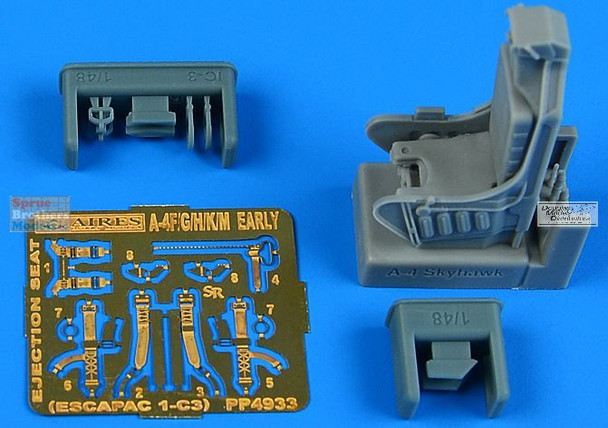 ARS4933 1:48 Aires A-4F A-4G A-4H A-4K A-4M Skyhawk Early Ejection Set (ESCAPAC 1C-3)