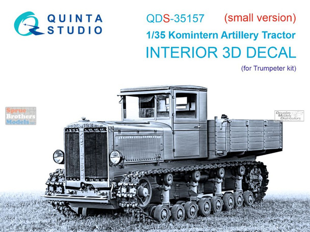 QTSQDS35157 1:35 Quinta Studio 3D Decal - Komintern Artillery Tractor (TRP kit) Small Version
