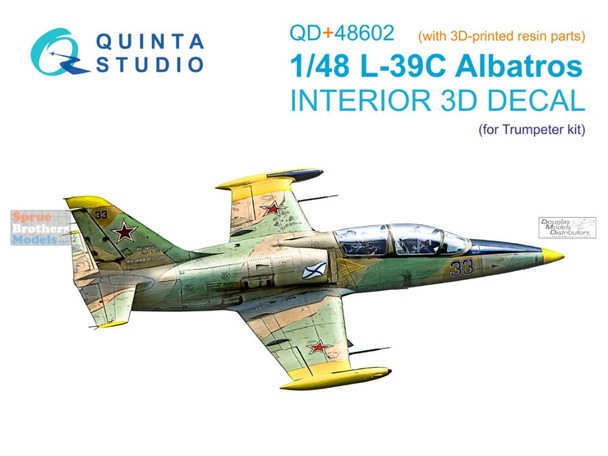 QTSQD48602R 1:48 Quinta Studio 3D Decal - L-39C Albatros + Resin (TRP kit)