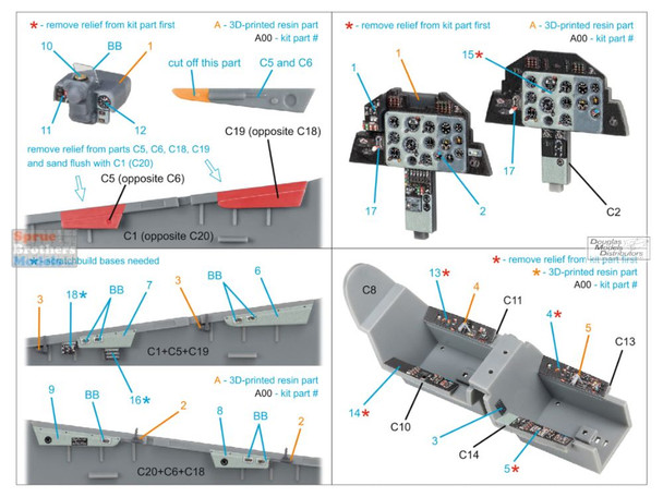 QTSQDS48603R 1:48 Quinta Studio 3D Decal - L-39ZA Albatros + Resin (TRP kit) Small Version