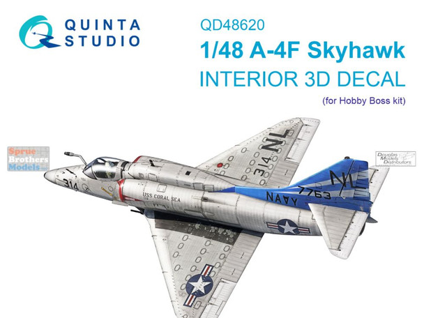 QTSQD48620 1:48 Quinta Studio 3D Decal - A-4F Skyhawk (HBS kit)