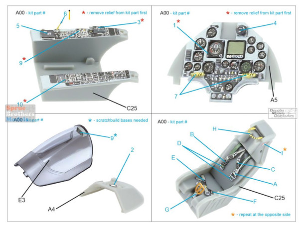 QTSQD48626 1:48 Quinta Studio 3D Decal - A-4M Skyhawk (HBS kit)