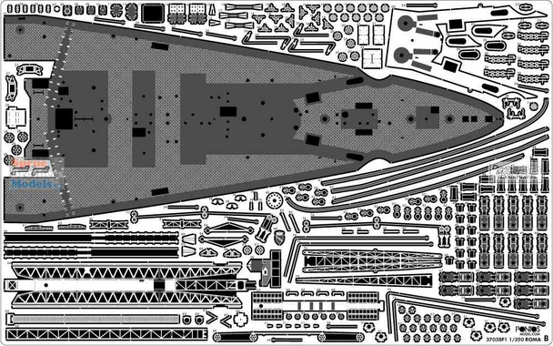 PONF37038 1:350 Pontos Model Advanced Detail Set - RN Roma 1943 (TRP kit)