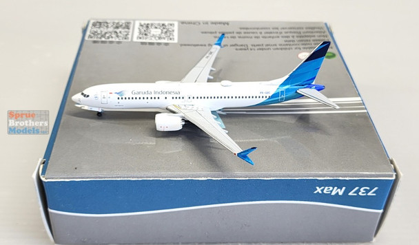 AER419303 1:400 Aeroclassics Garuda Indonesia B737 Max 8 Reg #PK-GDC (pre-painted/pre-built)