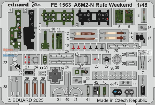 EDUFE1563 1:48 Eduard Color Zoom PE - A6M2-B Rufe Weekend Edition (EDU kit)