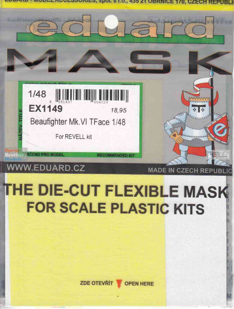EDUEX1149 1:48 Eduard Mask - Beaufighter Mk.VI TFACE (REV kit)