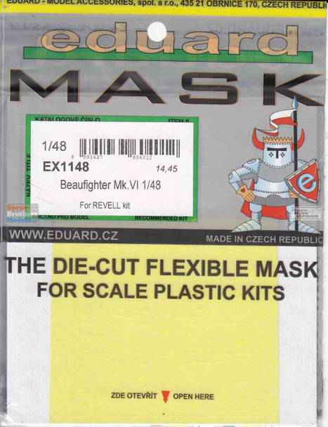EDUEX1148 1:48 Eduard Mask - Beaufighter Mk.VI (REV kit)