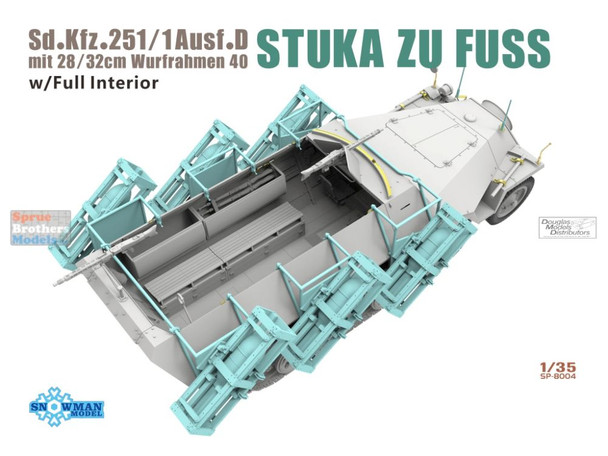 SNMSP8004 1:35 Snowman Model Stuka Zu Fuss Sd.Kfz.251/1 Ausf.D mit 28/32cm Wurfrahmen 40 [Full Interior]