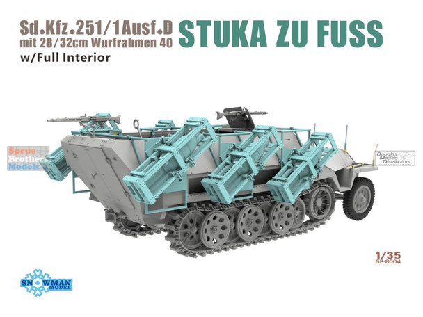 SNMSP8004 1:35 Snowman Model Stuka Zu Fuss Sd.Kfz.251/1 Ausf.D mit 28/32cm Wurfrahmen 40 [Full Interior]