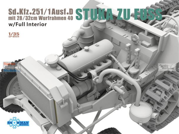 SNMSP8004 1:35 Snowman Model Stuka Zu Fuss Sd.Kfz.251/1 Ausf.D mit 28/32cm Wurfrahmen 40 [Full Interior]