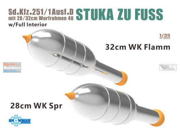 SNMSP8004 1:35 Snowman Model Stuka Zu Fuss Sd.Kfz.251/1 Ausf.D mit 28/32cm Wurfrahmen 40 [Full Interior]