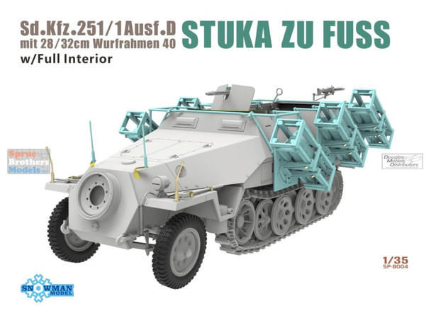 SNMSP8004 1:35 Snowman Model Stuka Zu Fuss Sd.Kfz.251/1 Ausf.D mit 28/32cm Wurfrahmen 40 [Full Interior]