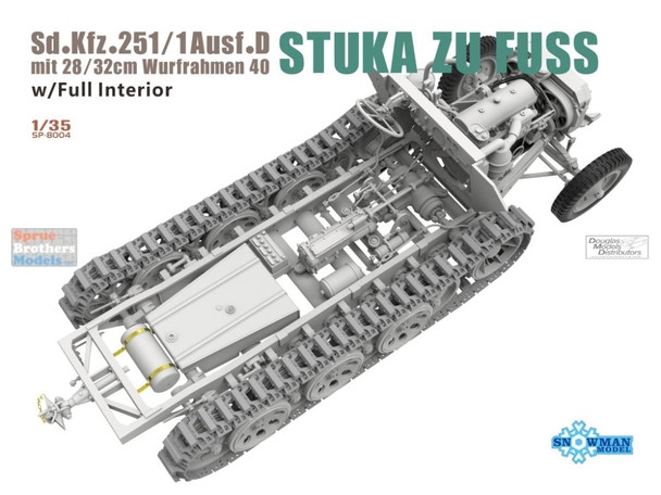 SNMSP8004 1:35 Snowman Model Stuka Zu Fuss Sd.Kfz.251/1 Ausf.D mit 28/32cm Wurfrahmen 40 [Full Interior]