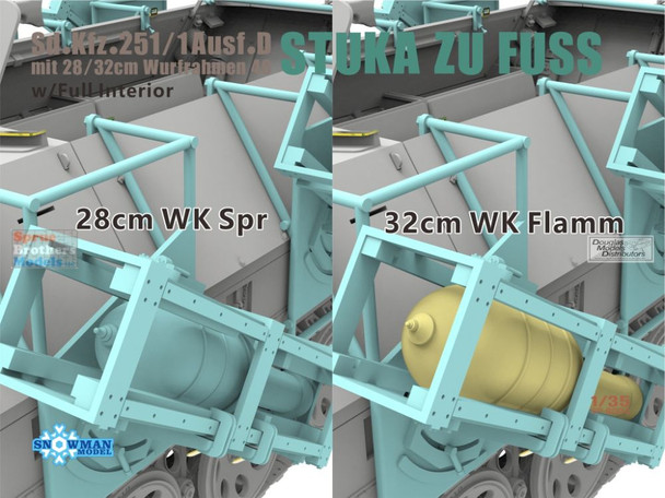SNMSP8004 1:35 Snowman Model Stuka Zu Fuss Sd.Kfz.251/1 Ausf.D mit 28/32cm Wurfrahmen 40 [Full Interior]