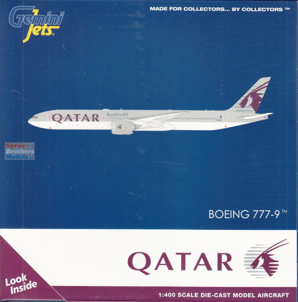 GEMGJ2278 1:400 Gemini Jets Qatar Airways B777-9 Reg #A7-BKA (pre-painted/pre-built)