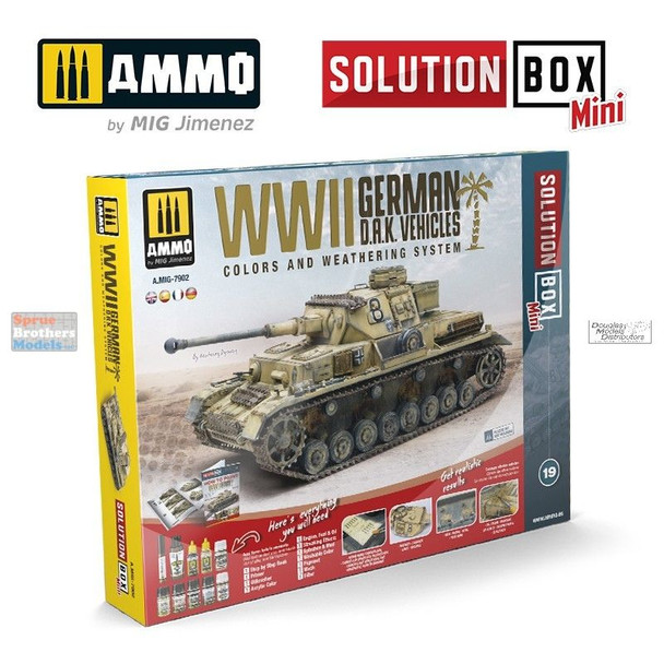 AMM7902 AMMO by Mig Solutions Box Mini - WW2 German DAK Vehicles Winter Colors and Weathering System