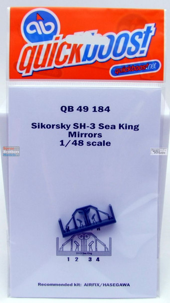 QBT49184 1:48 Quickboost SH-3 Sea King Mirrors (HAS/AFX kit)