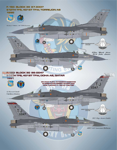BMA48052 1:48 Bullseye Model Aviation Decals - 'Gathering of  Vipers II' (F-16C F-16CG F-16D Falcon)