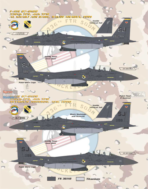 BMA48053 1:48 Bullseye Model Aviation Decals - F-15E 'Desert Storm Strike Eagles'