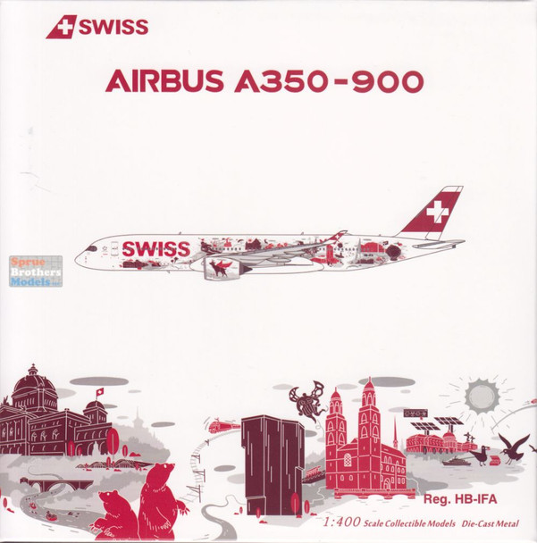 NGM39114 1:400 NG Model Swiss Airbus A350-900 Reg #HB-IFA 'Wanderlust' (pre-painted/pre-built)