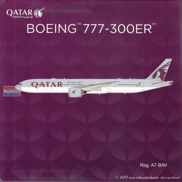 NGM73083 1:400 NG Model Qatar Airways B777-300ER Reg #A7-BAV (pre-painted/pre-built)