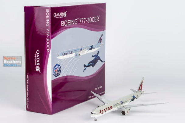 NGM73085 1:400 NG Model Qatar Airways B777-300ER Reg #A7-BEK 'Paris Saint Germain' (pre-painted/pre-built)