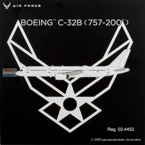 NGM42045 1:200 NG Model USAF C-32B (B757-200) Reg #02-4452 (pre-painted/pre-built)