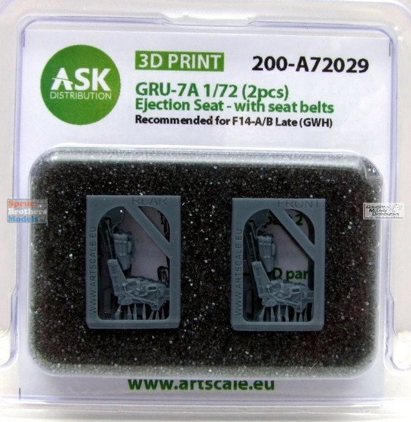 ASKA72029 1:72 ASK/Art Scale GRU-7A Ejection Seats with Seatbelts [for F-14A F-14B Late Tomcat] (GWH kit)