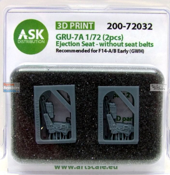 ASKA72032 1:72 ASK/Art Scale GRU-7A Ejection Seats without Seatbelts [for F-14A F-14B Early Tomcat] (GWH kit)