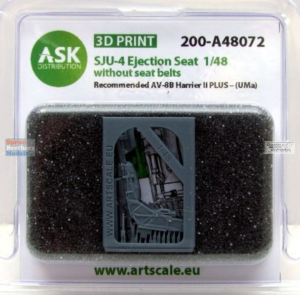 ASKA48072 1:48 ASK/Art Scale SJU-4 Ejection Seat without Seatbelts [for AV-8B+ Harrier II] (UMA kit)