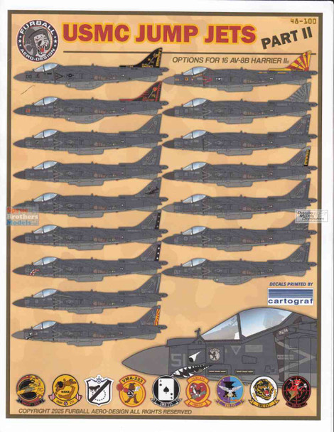 FUR48100 1:48 Furball Aero Design AV-8B Harrier II 'USMC Jump Jets' Part II