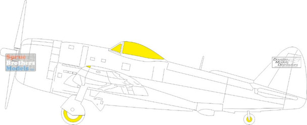 EDUEX1155 1:48 Eduard Mask - P-47N Thunderbolt Razorback TFACE (MIA kit)