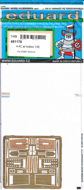 EDU481178 1:48 Eduard PE - A-4C Skyhawk Air Brakes (HBS kit)