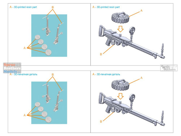 QTSQT48153 1:48 Quinta Studio IJN Type 92 Machine Gun Set