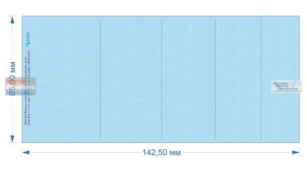QTSQRV049 Quinta Studio 3D Decal - 1:32 1:35 Riveting Rectangles, Rounded Rectangles & Ovals (white) [0.2mm / gap 0.8mm]