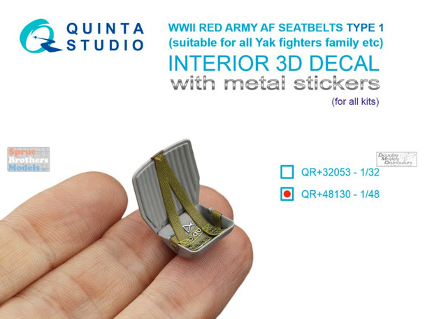 QTSQR48130R 1:48 Quinta Studio - WW2 Red Army AF Seatbelts Type 1