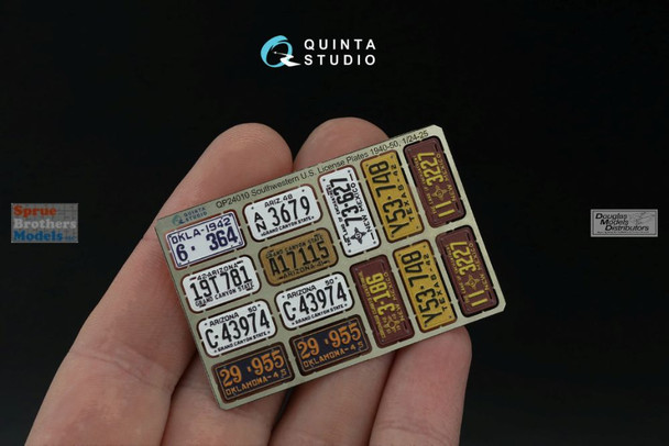 QTSQP24010R 1:24 Quinta Studio 3D Decal - US License Plates: Southwestern States 1940-1950