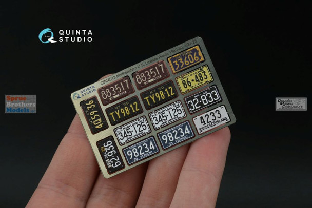 QTSQP24013R 1:24 Quinta Studio 3D Decal - US License Plates: Northeastern States 1940-1950