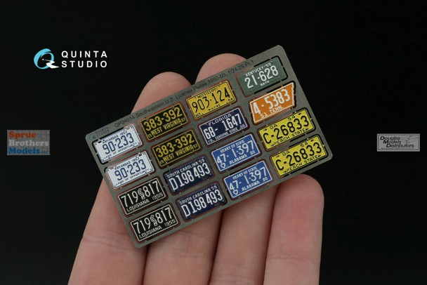 QTSQP24014R 1:24 Quinta Studio 3D Decal - US License Plates: Southeastern States Part 1 1950-1960