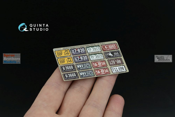 QTSQP24019R 1:24 Quinta Studio 3D Decal - US License Plates: Western States Part 2 1950-1960