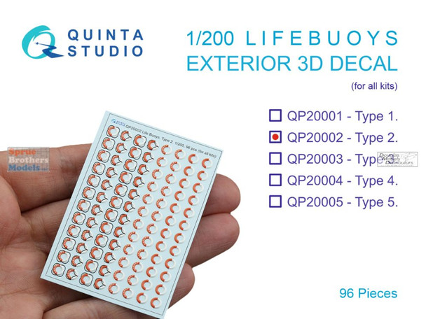 QTSQP20002 1:200 Quinta Studio Exterior 3D Decal - Life Buoys Type 2