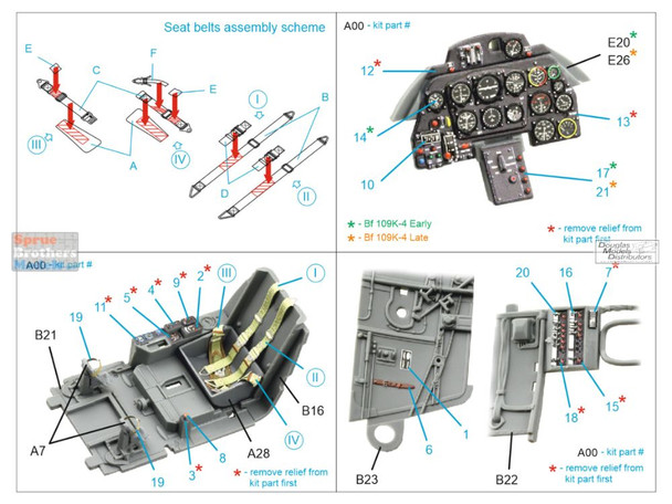 QTSQD32267 1:32 Quinta Studio 3D Decal - Bf109K-4 (KOT kit)