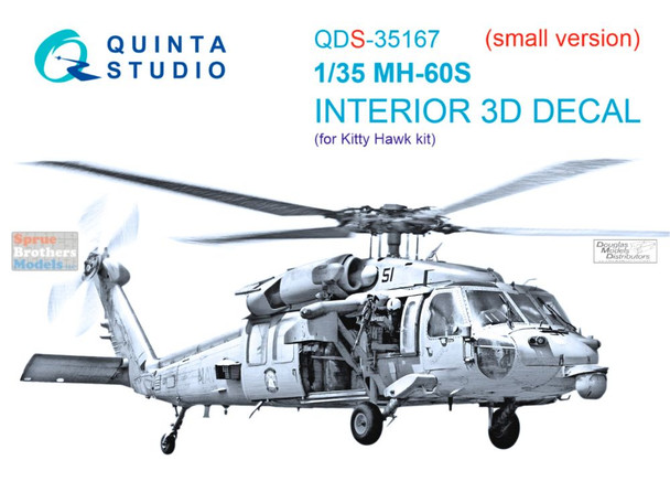 QTSQDS35167 1:35 Quinta Studio 3D Decal - MH-60S Knight Hawk (ZIM/KTH kit) Small Version