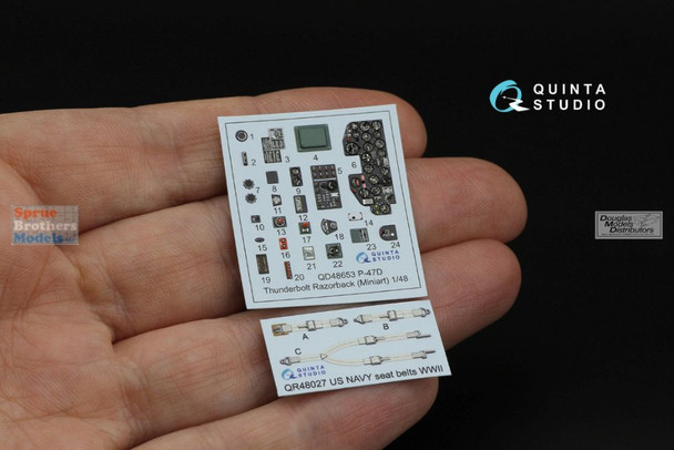 QTSQD48653 1:48 Quinta Studio 3D Decal - P-47D Thunderbolt Razorback (MIA kit)