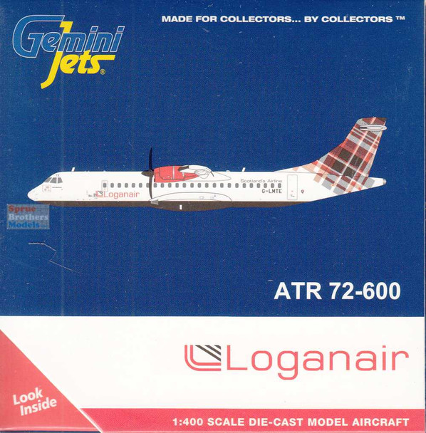 GEMGJ2308 1:400 Gemini Jets Loganair ATR-72-600 Reg #G-LMTE (pre-painted/pre-built)