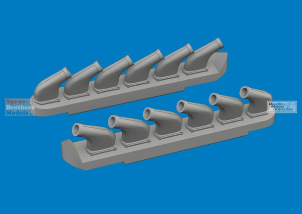 EDU672445 1:72 Eduard Brassin P-51D Mustang Exhaust Stacks (ARM kit)